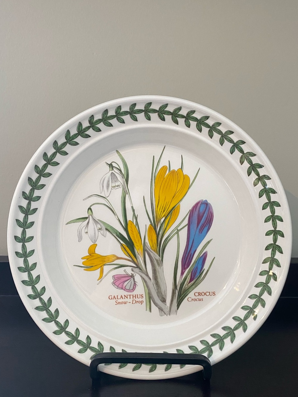 Portmeirion The Botanic Garden 1972 Snow Drop and Crocus Bread and Butter Plate